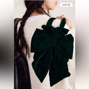 Free People Belle Velvet Bow Bag